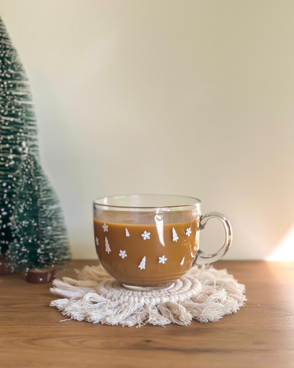 "Snowy Cheer" Glass Cup