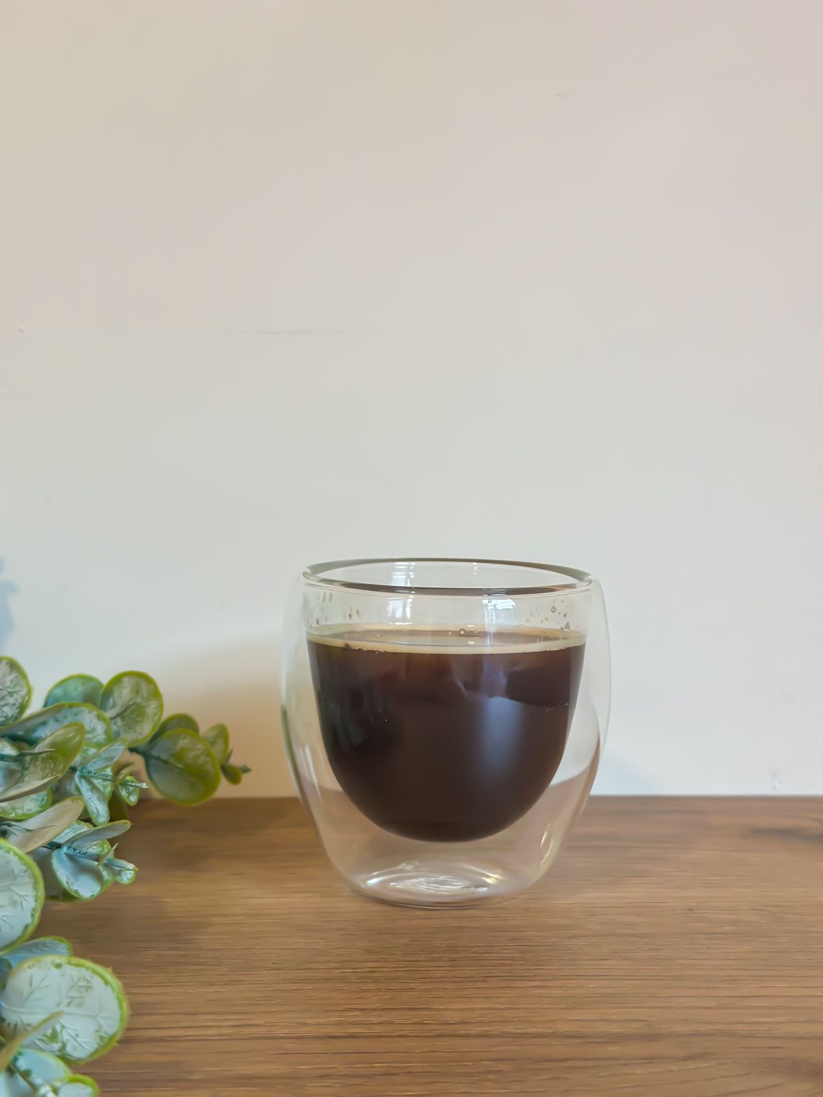 Clear SMALL Double Glass Cup