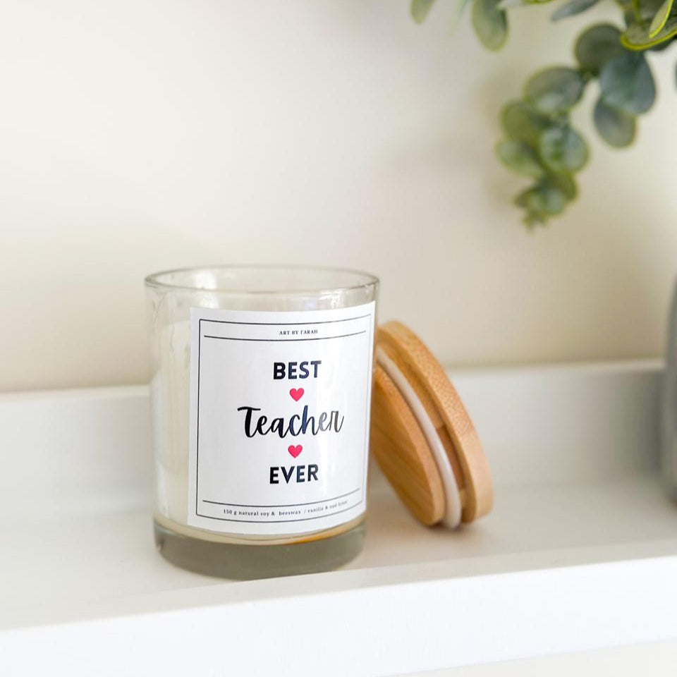 "Best Teacher Ever" Scented Candle