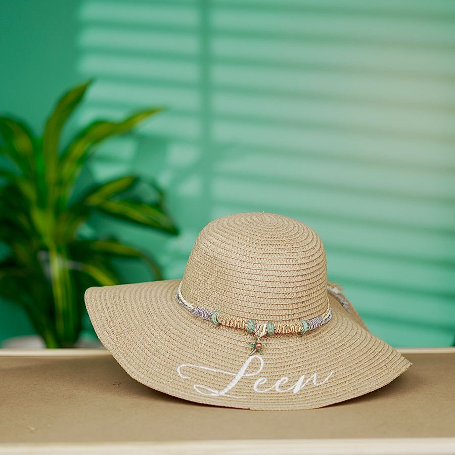 Custom Name Embroidered Straw Beach Hat