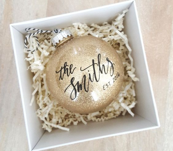 Custom Text Glitter Christmas Bauble