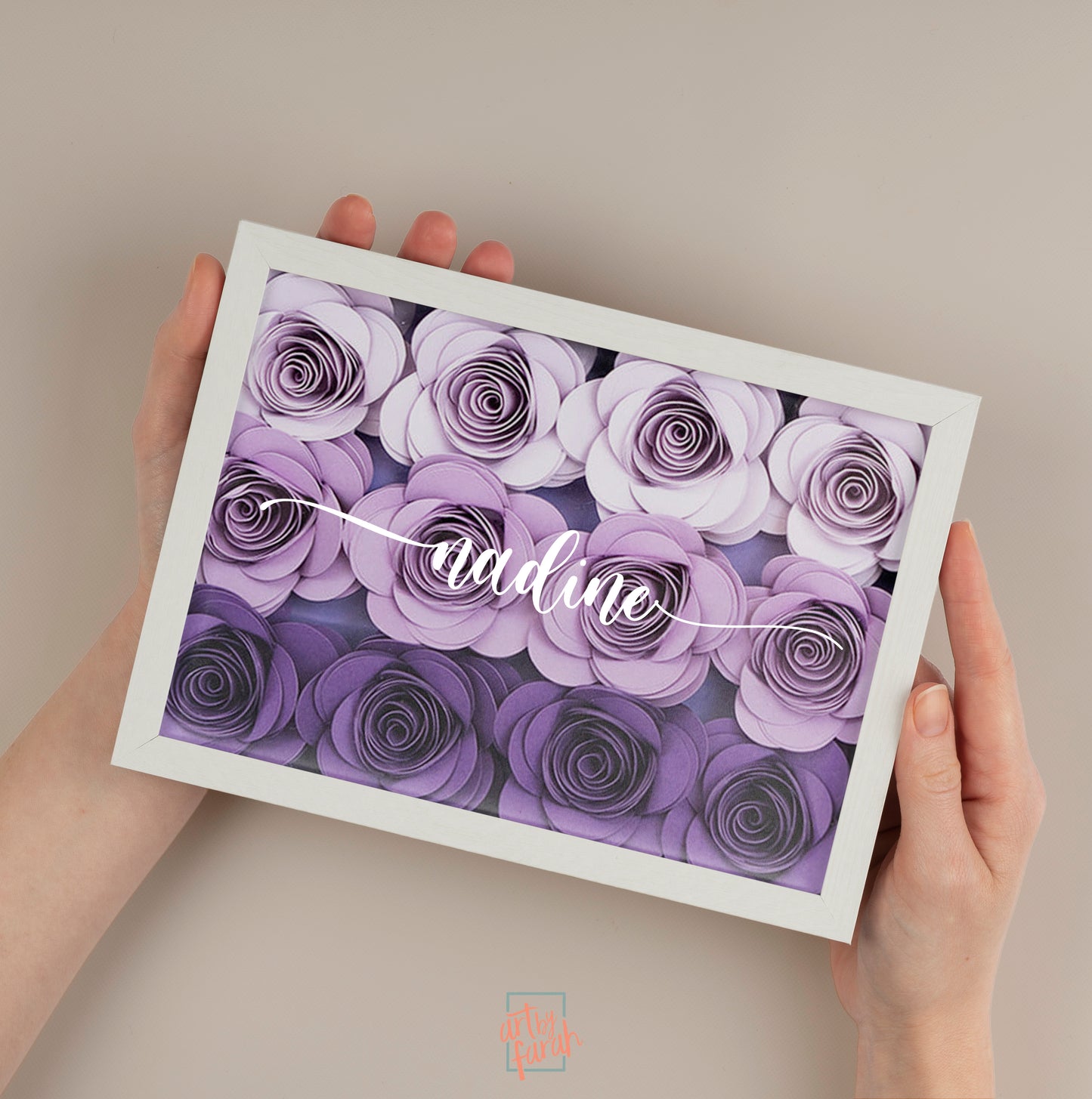 Purple Ombré Handmade Paper Flower Box