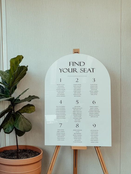 Colored Arched Seating Chart