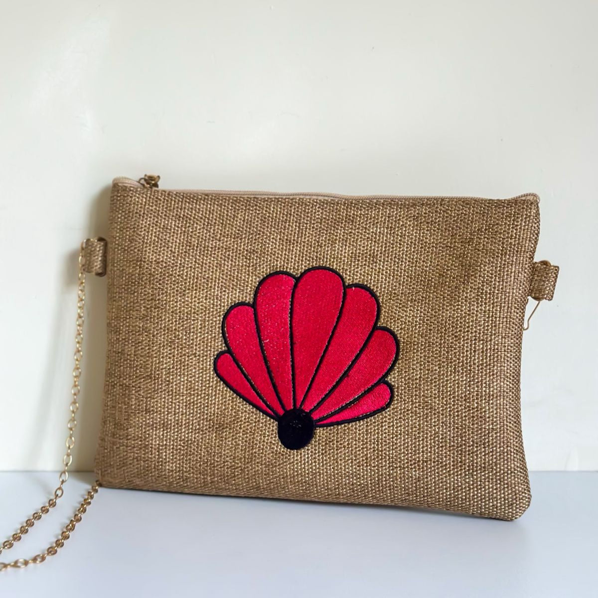 Custom Name Embroidered Straw Pouch