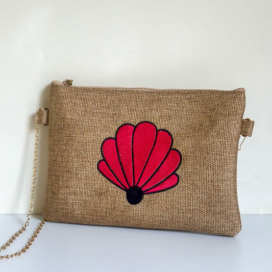 Custom Name Embroidered Straw Pouch