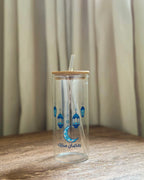 Ramadan Glass Cup With Straw