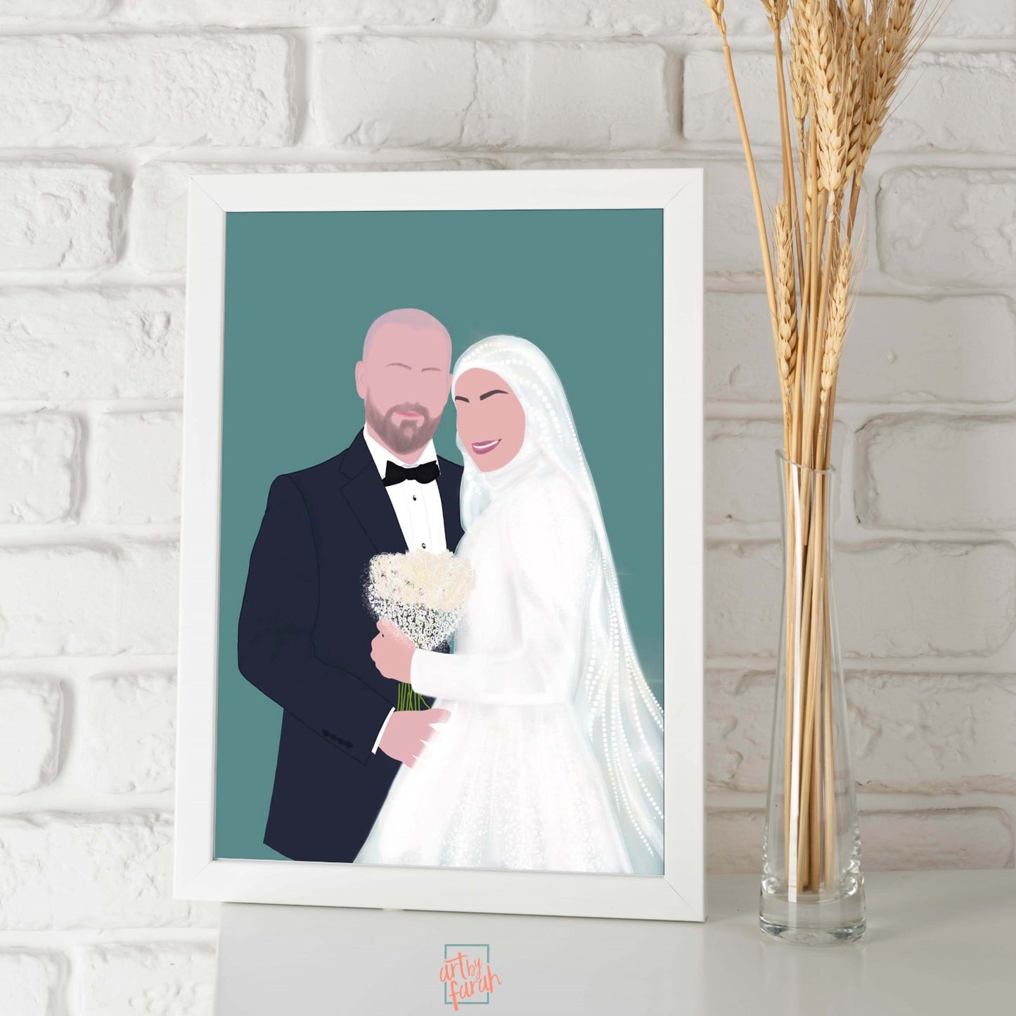 Wedding illustration Frame