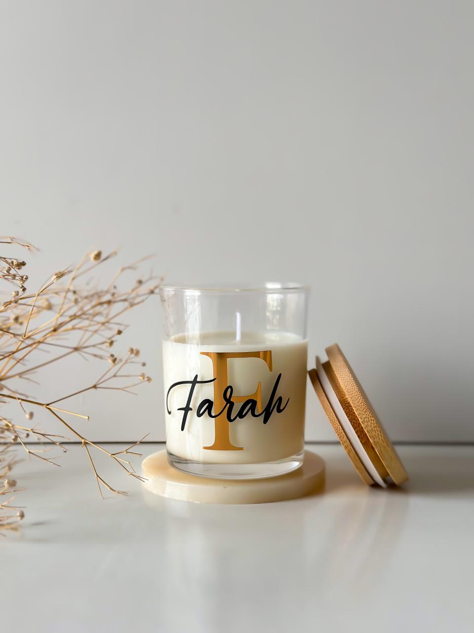 Custom Name & Initial Scented Candle