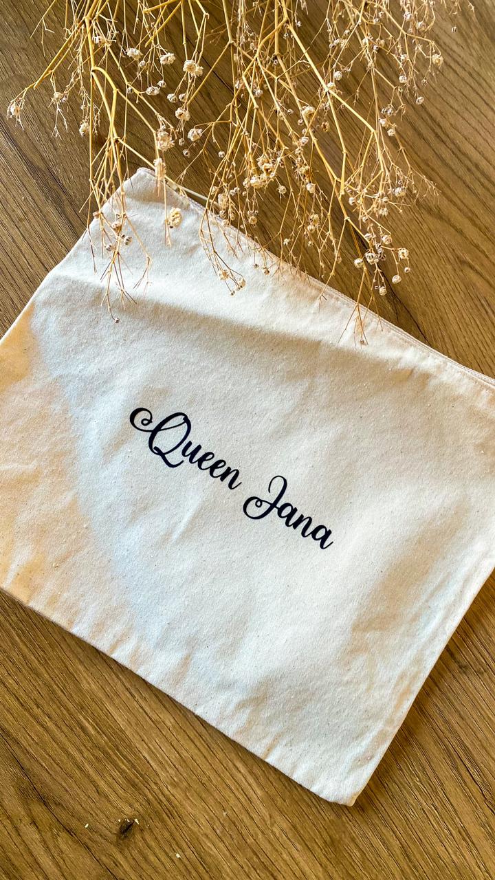 Custom Text Make Up Pouch