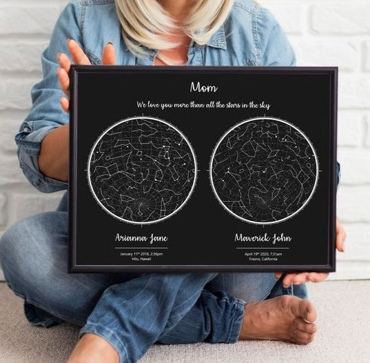 Mother's Day Family Star map Frame