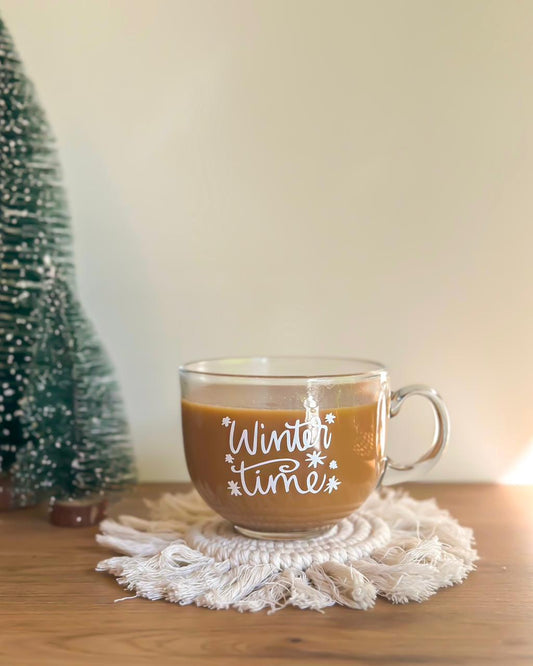 "Winter Time" Glass Mug