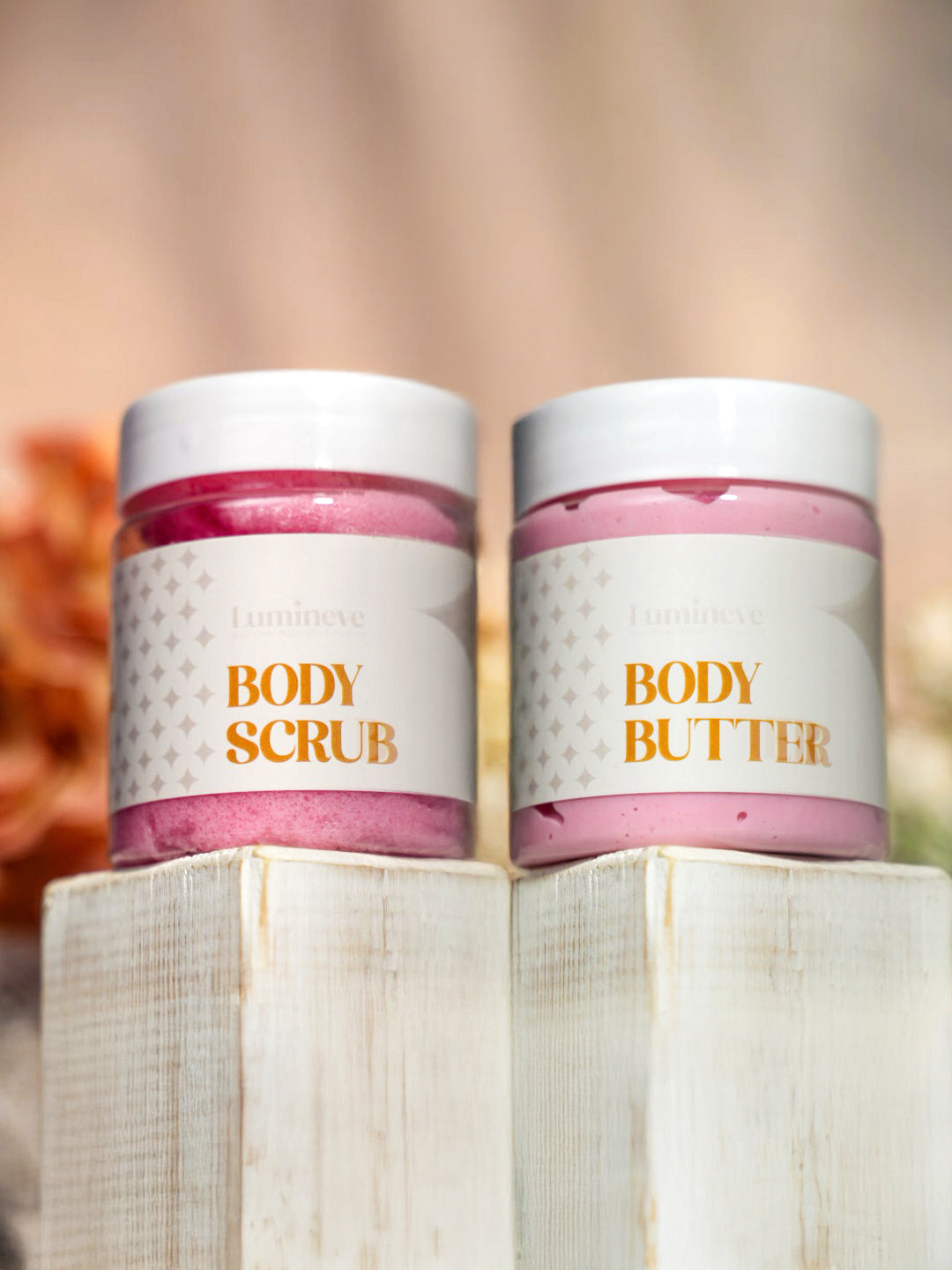 LUMINEVE Red Rose & Jasmine Body Butter & Scrub Duo