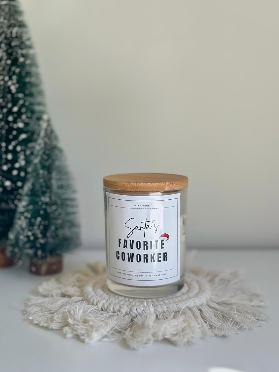 "Santa's Favorite Coworker" Scented Candle