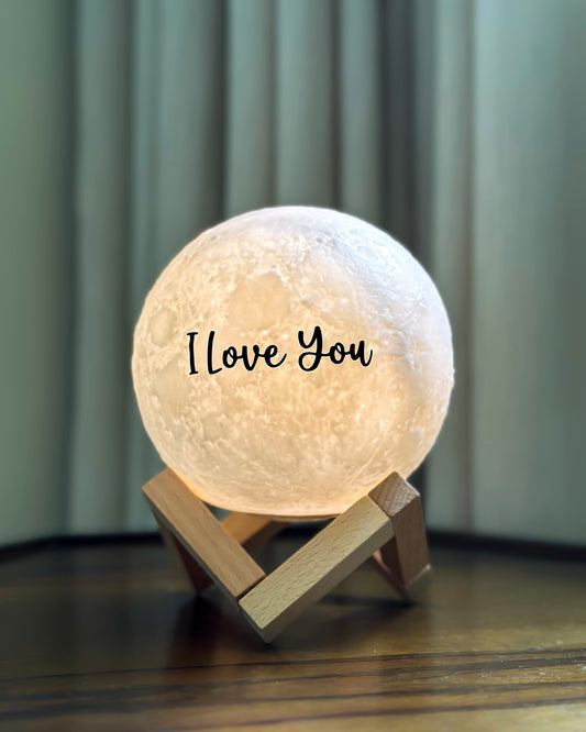 Custom Text 3D Moon Lamp