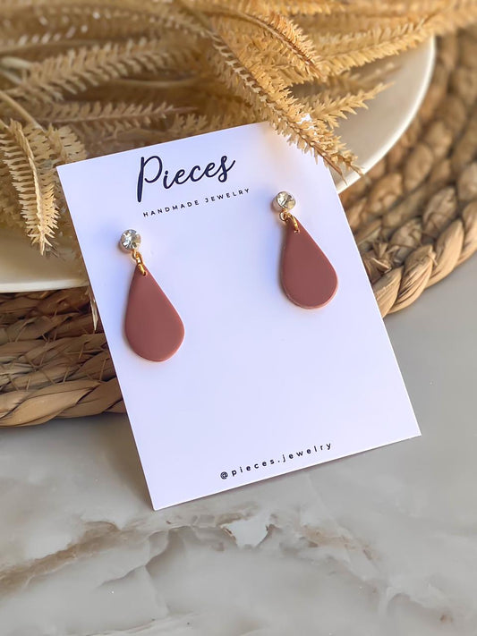 Brown Soft Sorbet Drops - Handmade Polymer Clay Earrings