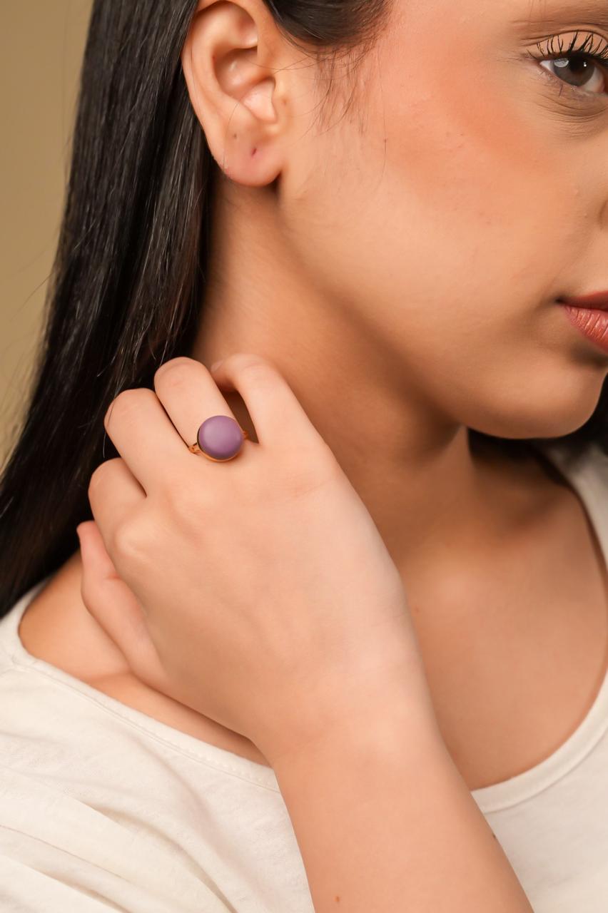 Pastel Purple Handmade Polymer Clay Ring