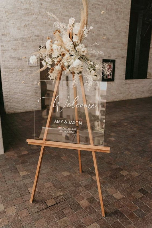 Wood Easel For Wedding - RENTAL