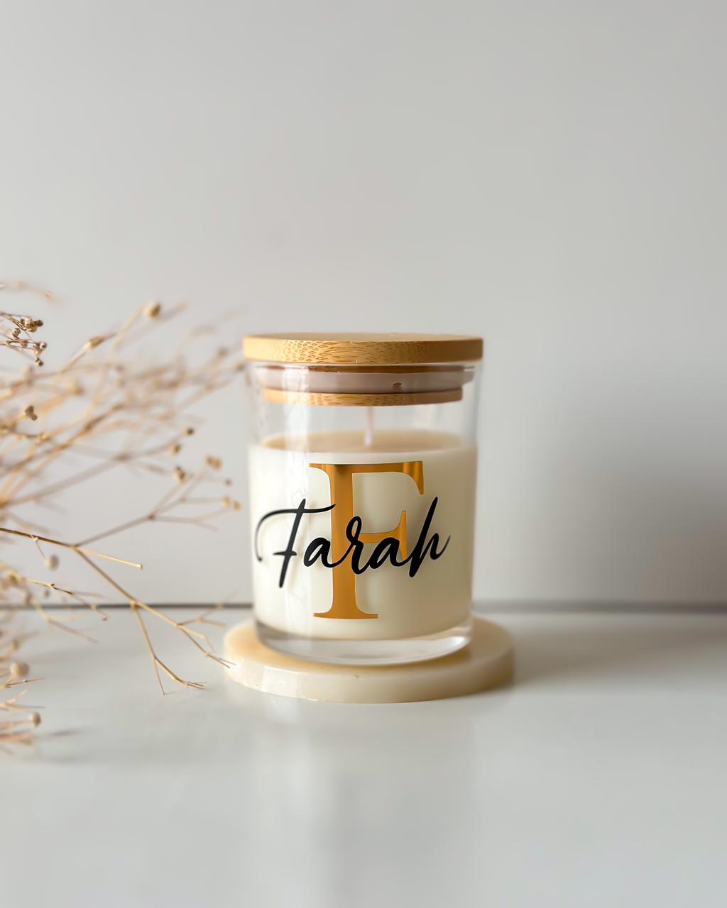 Custom Name & Initial Scented Candle