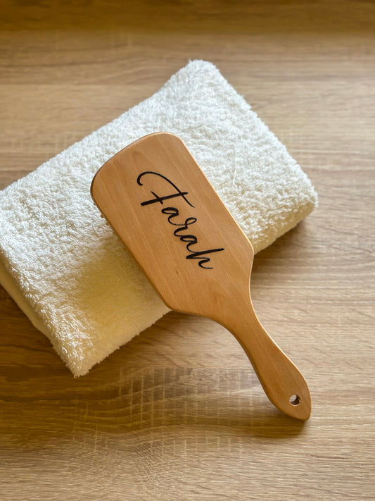 Custom Name Bamboo Hairbrush