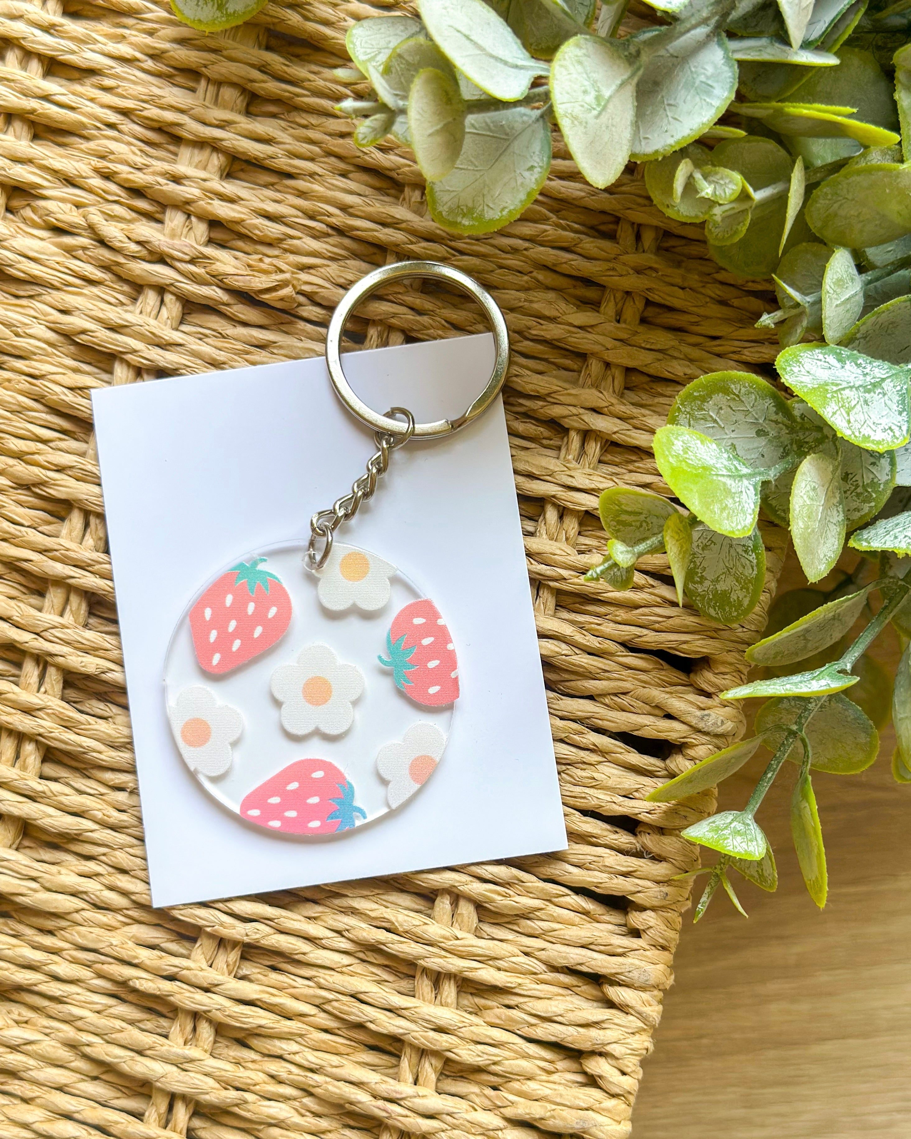 Strawberry Acrylic Keychain