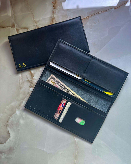 Custom Initials Leather Wallet