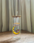 Ramadan Glass Cup With Straw