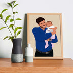 Father's Day illustration Frame