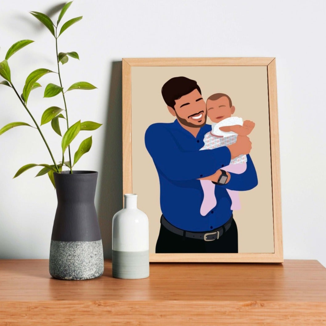 Father's Day illustration Frame