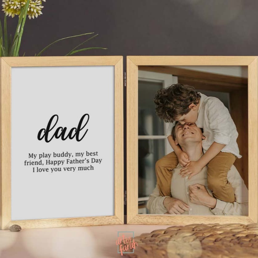 Personalized Father's Day Wooden Photo Frame