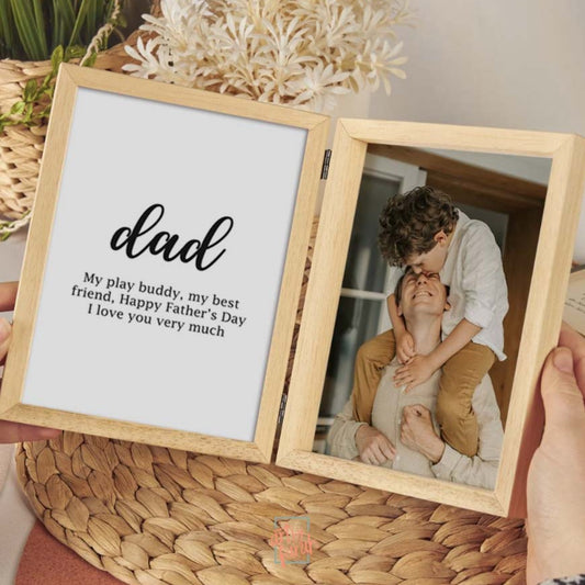 Personalized Father's Day Wooden Photo Frame