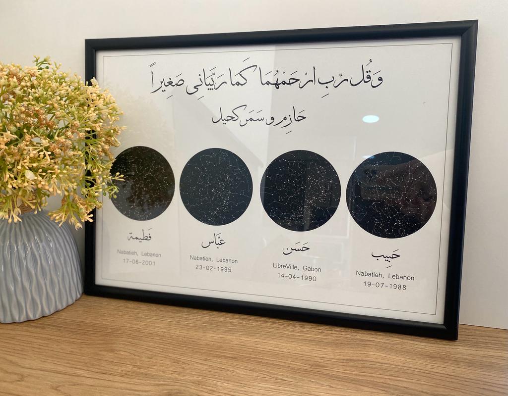 Mother's Day Family Starmap Frame