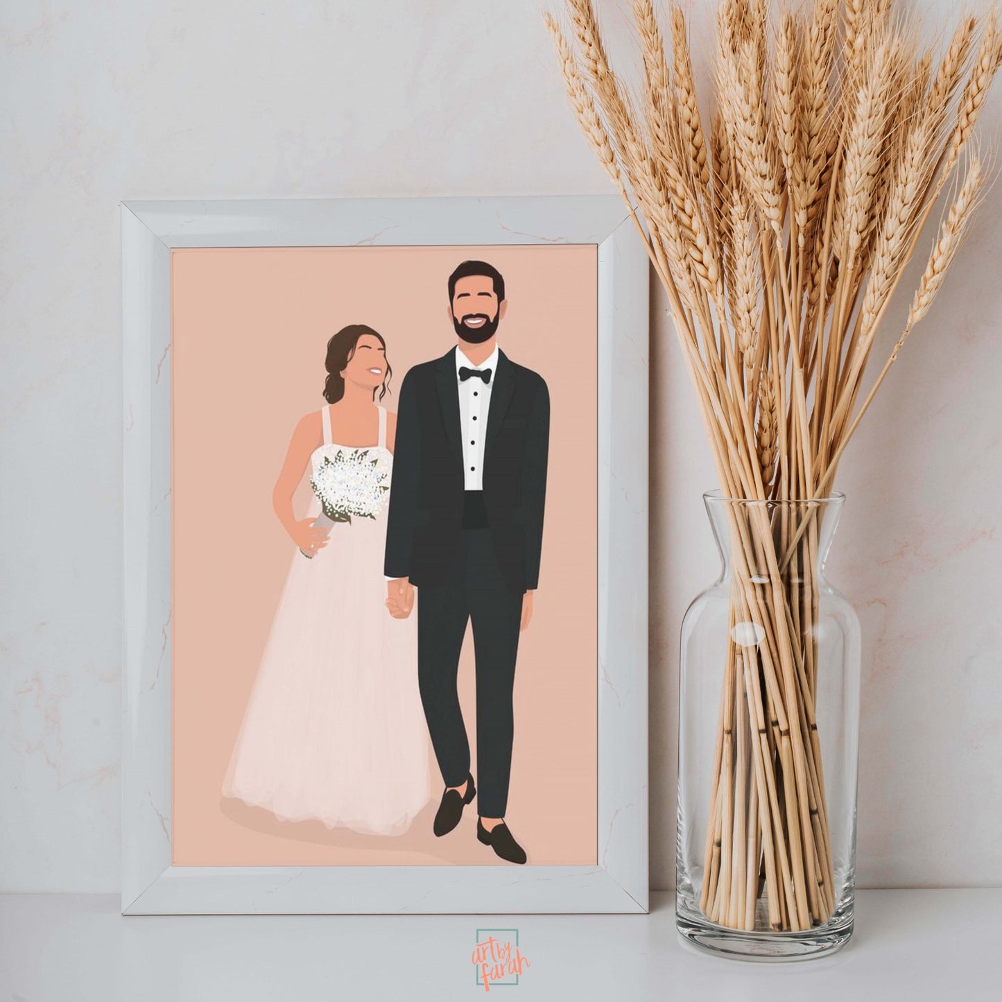 Wedding illustration Frame