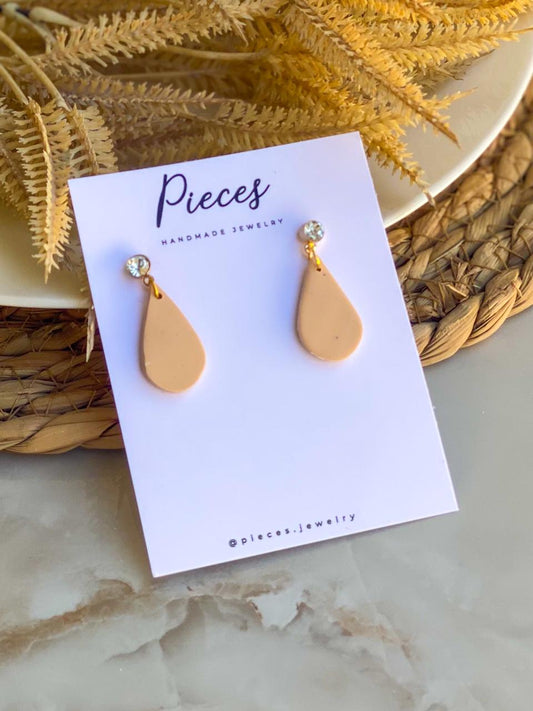 Pink Soft Sorbet Drops - Handmade Polymer Clay Earrings