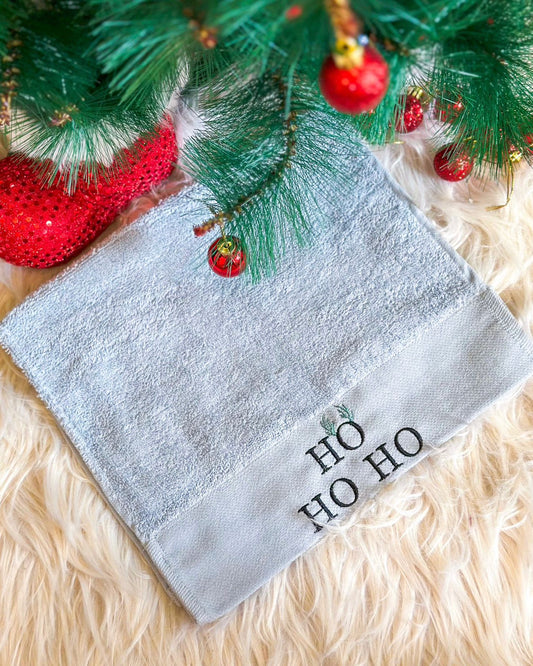 “HOHOHO” Embroidered Christmas Kitchen Towel