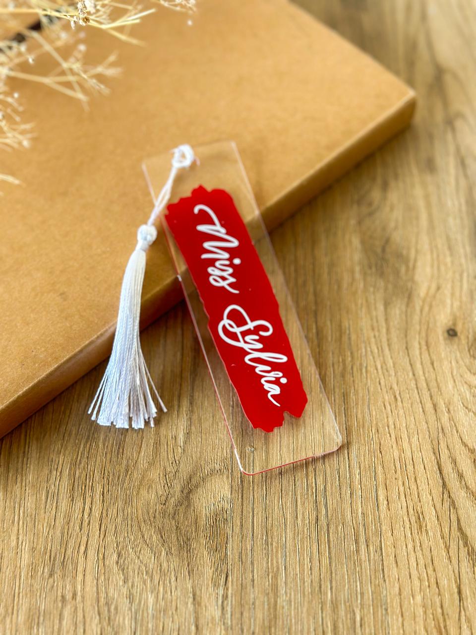 Custom Name Plexi Bookmark