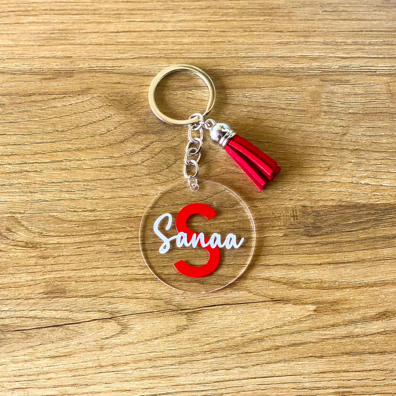 Custom Name & Initial Acrylic Keychain