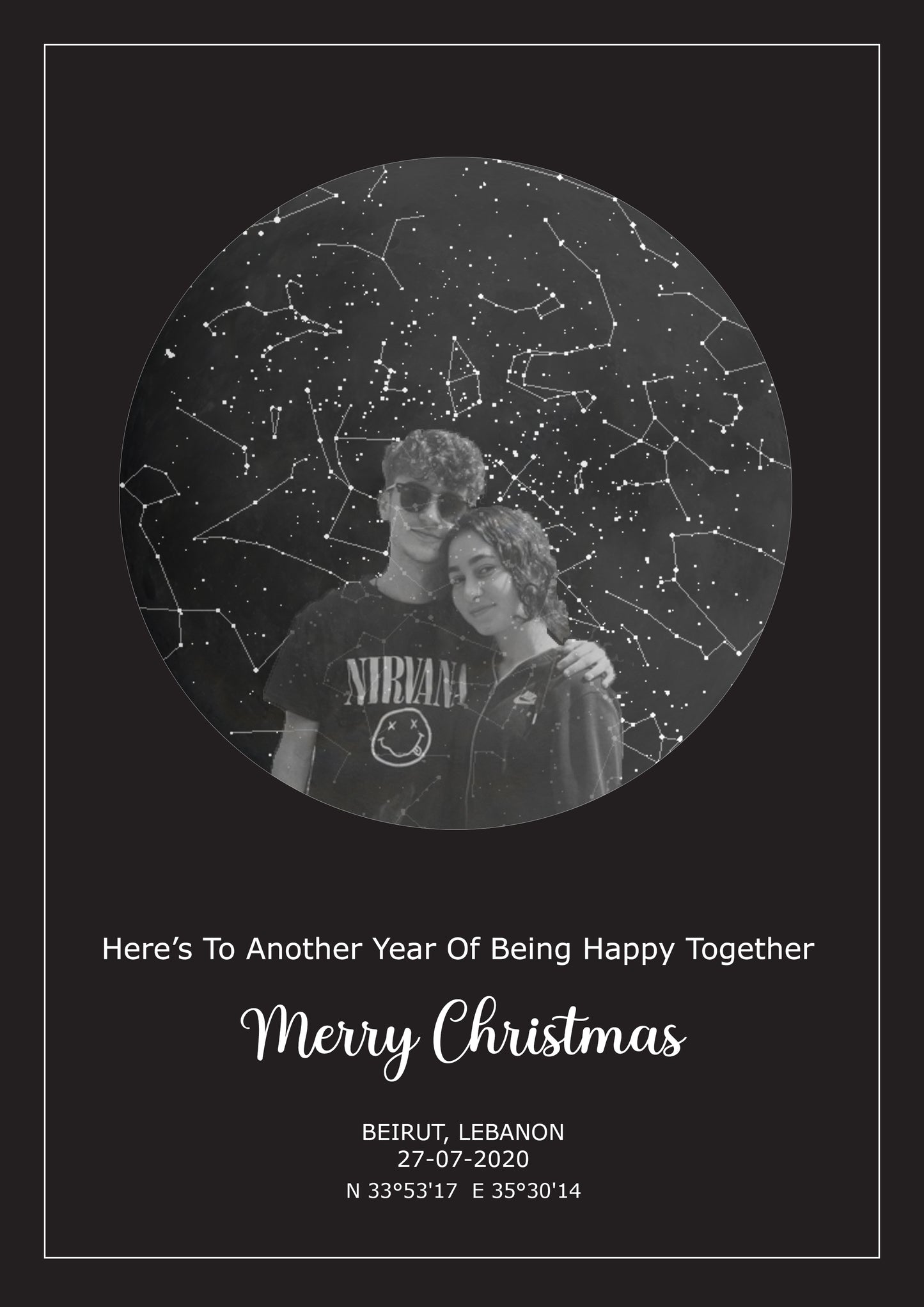 Christmas Starmap Frame