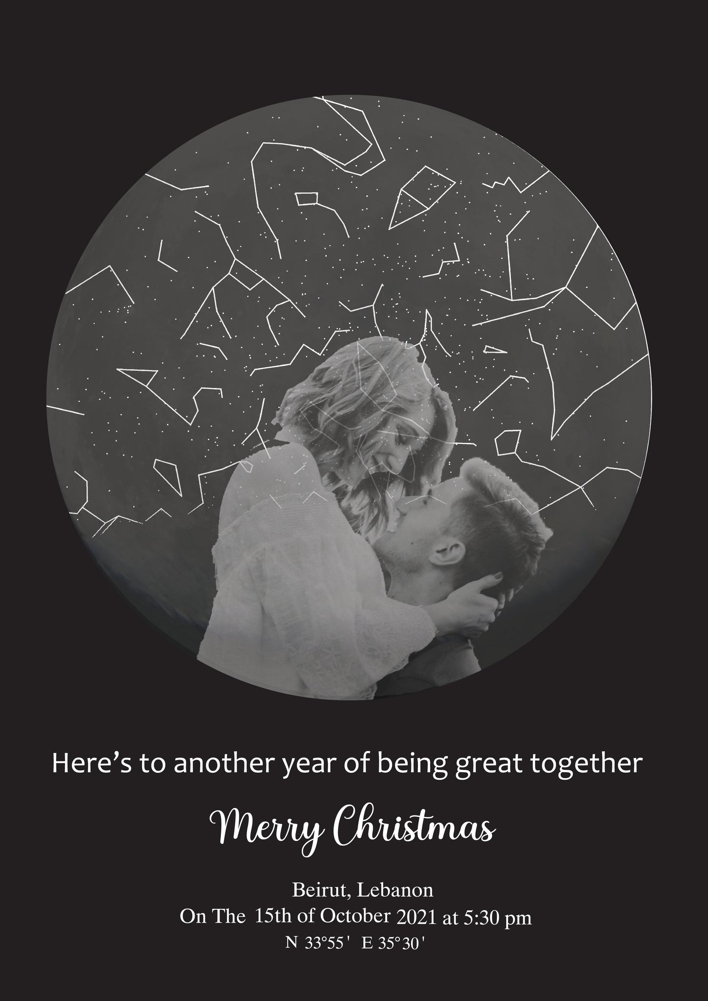 Christmas Starmap Frame