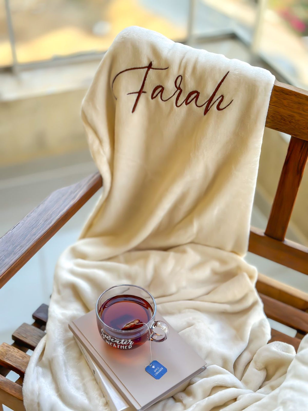 Custom Name Embroidered Blanket