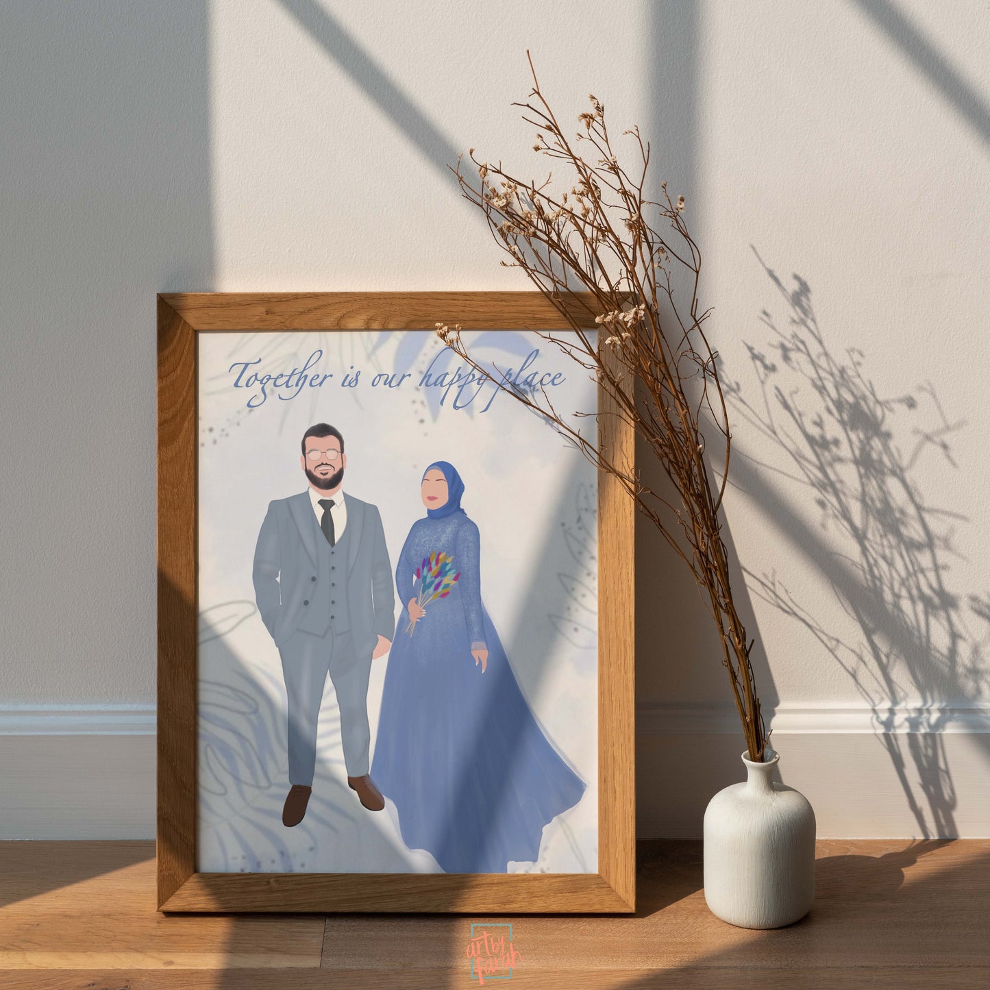 Couple illustration Frame