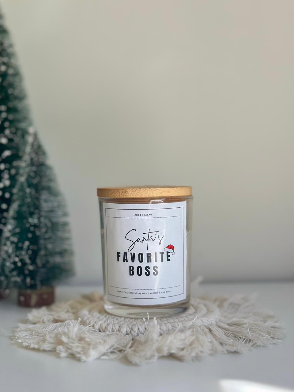 "Santa's Favorite Boss" Scented Candle