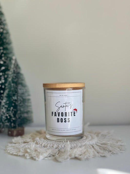 "Santa's Favorite Boss" Scented Candle