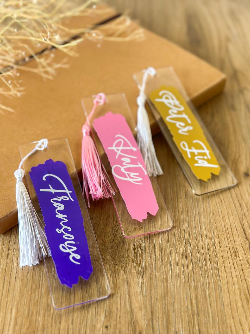 Custom Name Plexi Bookmark