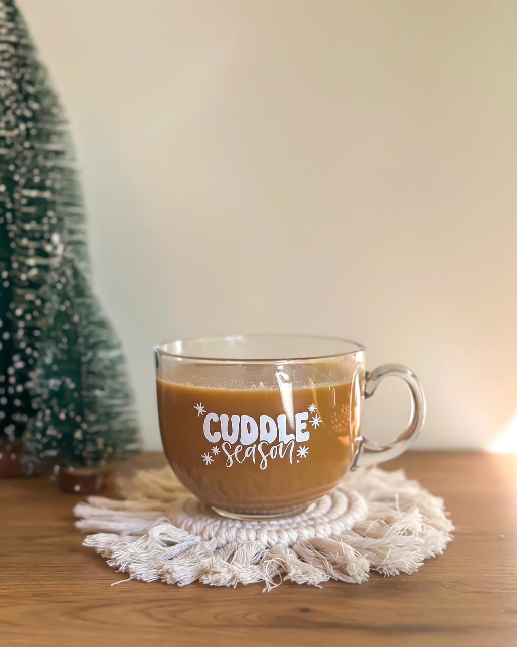 "Cuddle Season" Glass Mug