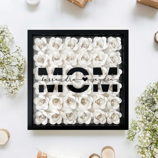 White Handmade Paper Flower Box