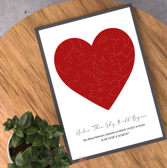 Heart Starmap Frame